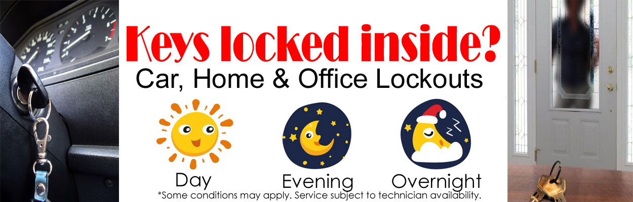Keys locked inside? We offer 24 Hour lockout services!